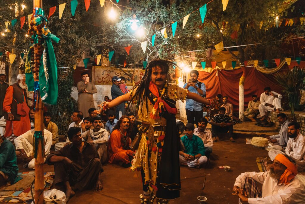 Dhamal at the shrine of shah jamal