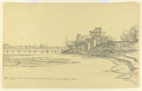 1849 sketch of the river ravi